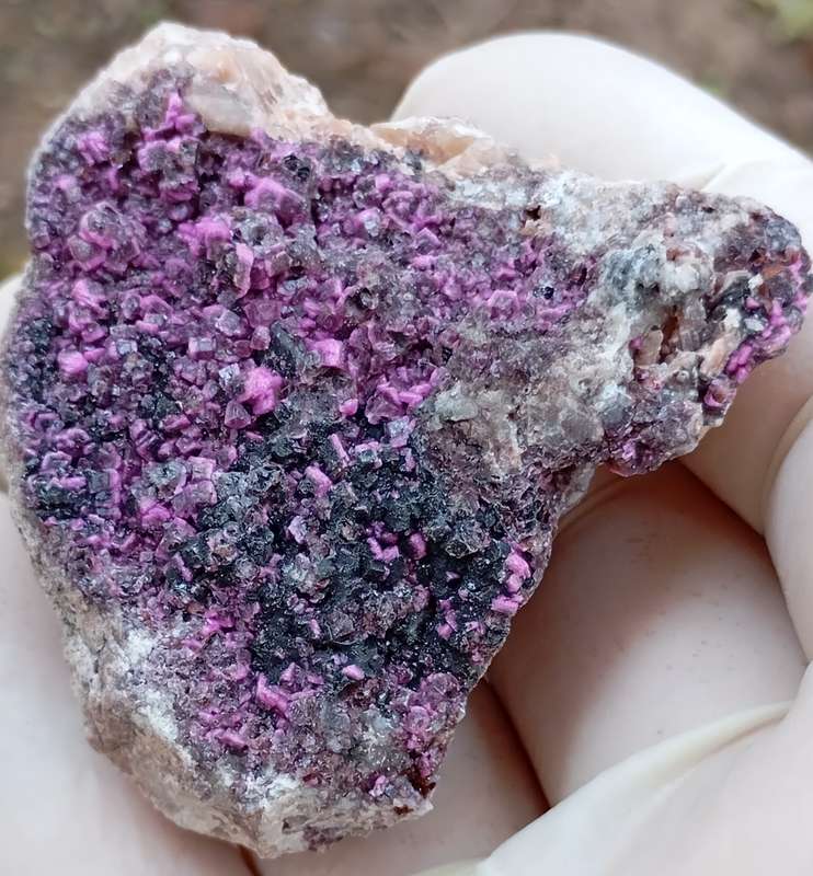 Cobaltoan calcite heterogenite - Mashamba West mine DRC Congo