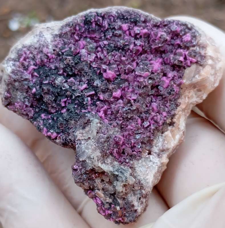 Cobaltoan calcite heterogenite - Mashamba West mine DRC Congo