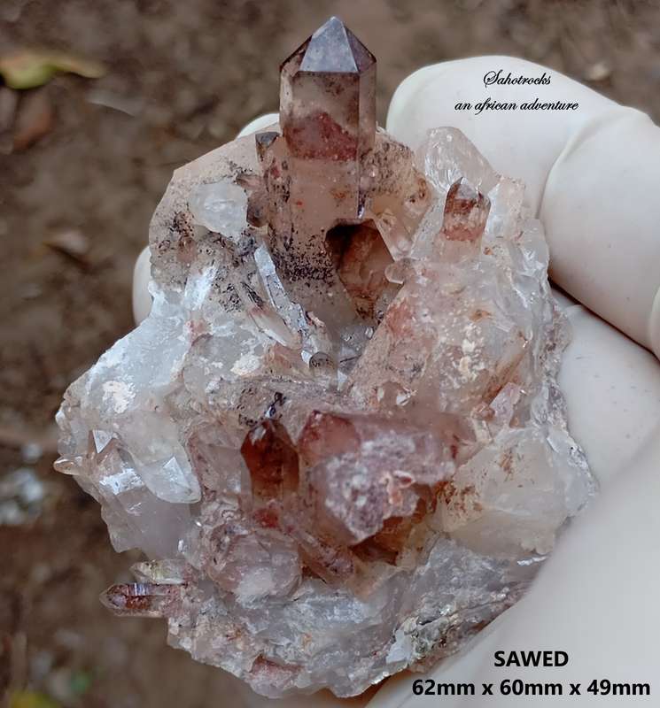 Hematite in quartz - Orange River N Cape South Africa