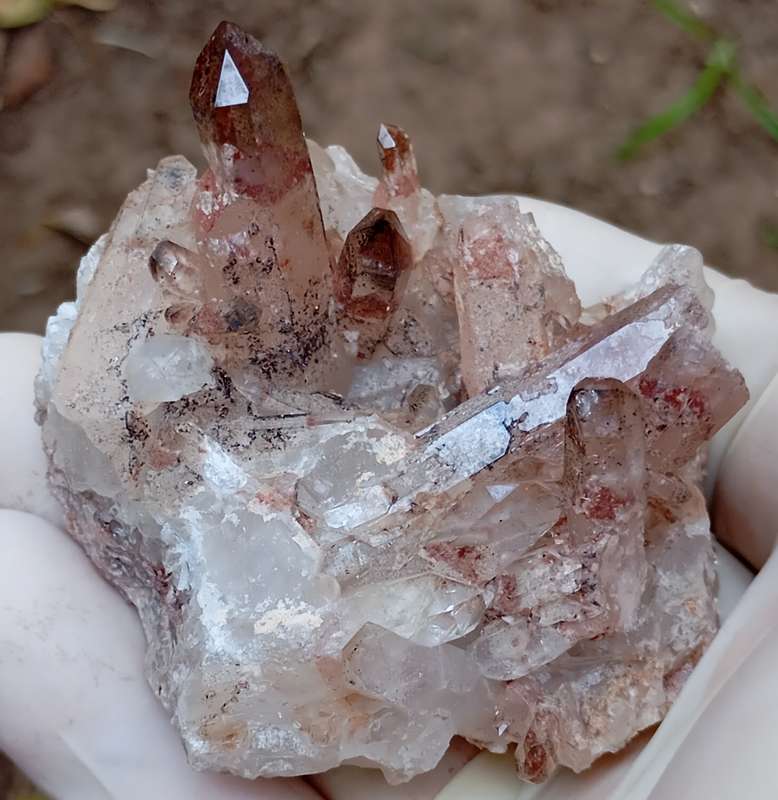 Hematite in quartz - Orange River N Cape South Africa
