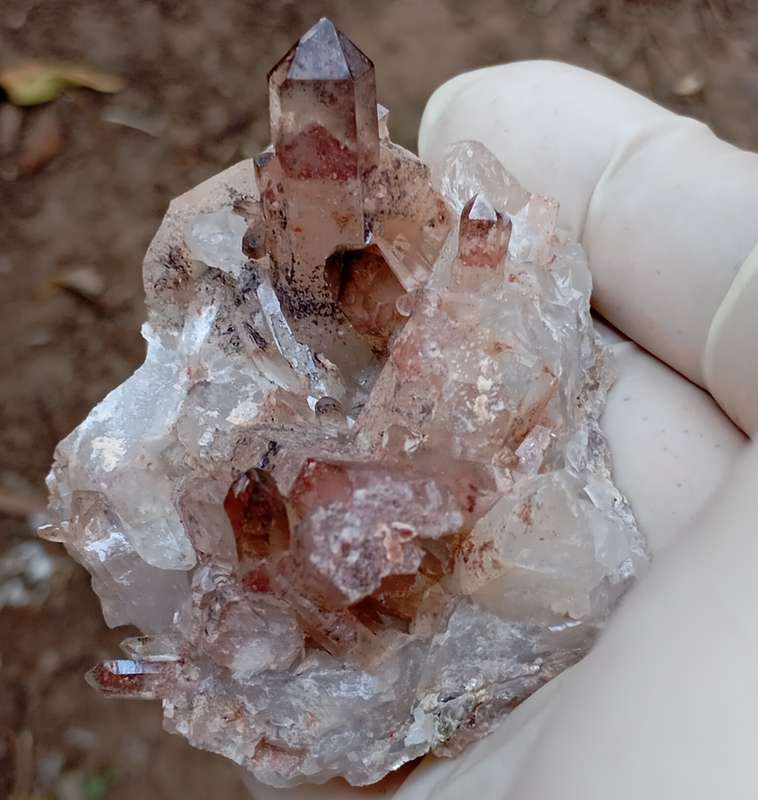 Hematite in quartz - Orange River N Cape South Africa