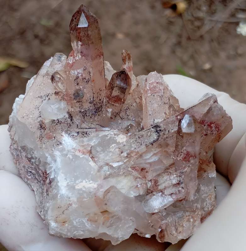 Hematite in quartz - Orange River N Cape South Africa