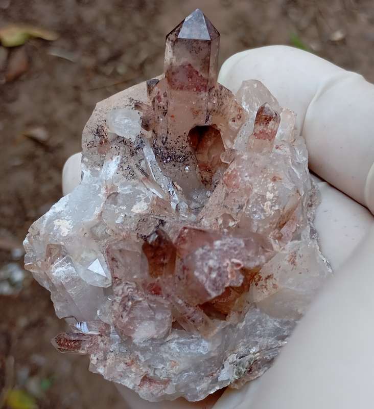 Hematite in quartz - Orange River N Cape South Africa