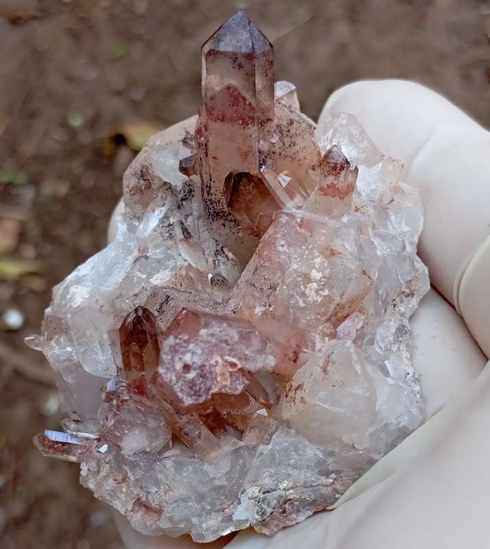Hematite in quartz - Orange River N Cape South Africa