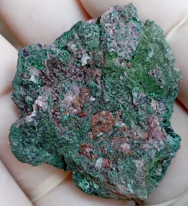 Cobaltoan calcite malachite quartz - Kakanda deposit DRC Congo