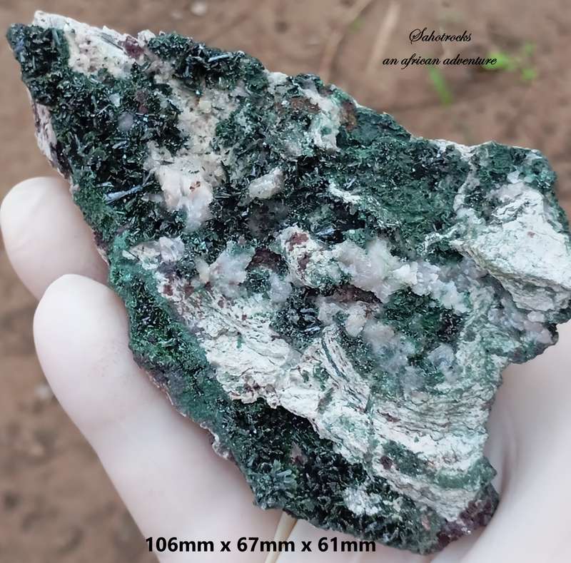 Malachite heterogenite quartz - Tenke Fungurume mine DRC Congo