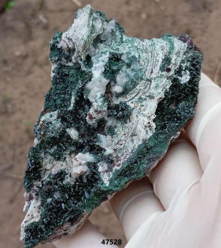 Malachite heterogenite quartz - Tenke Fungurume mine DRC Congo