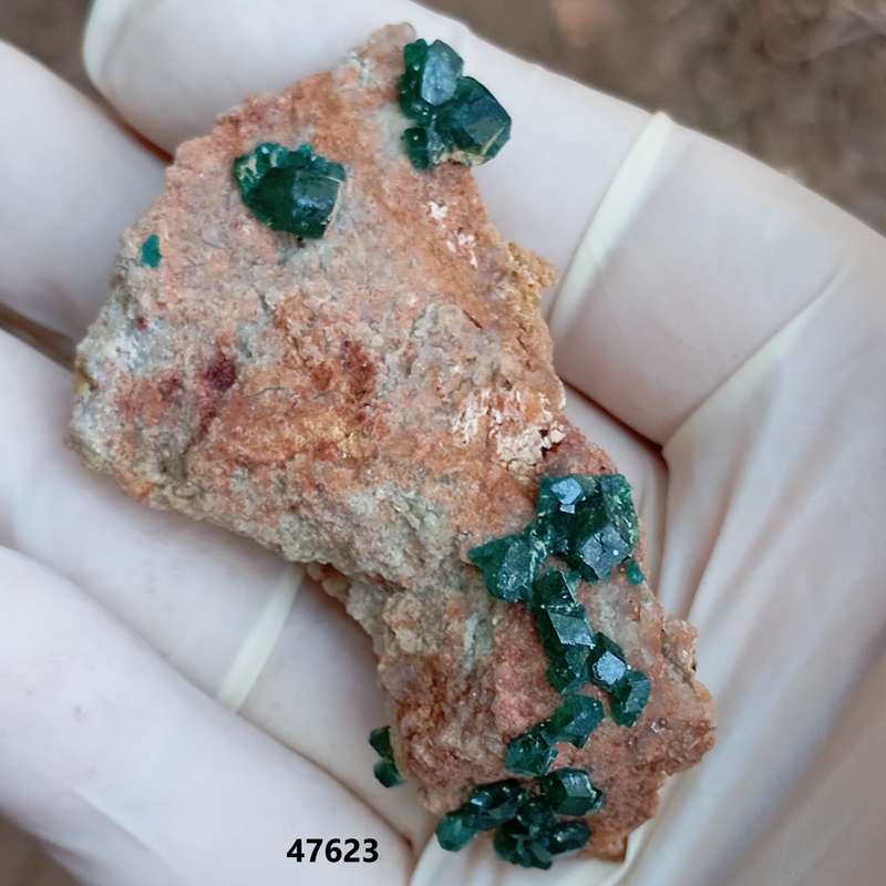 Dioptase malachite quartz - Kolwezi mining district DRC Congo