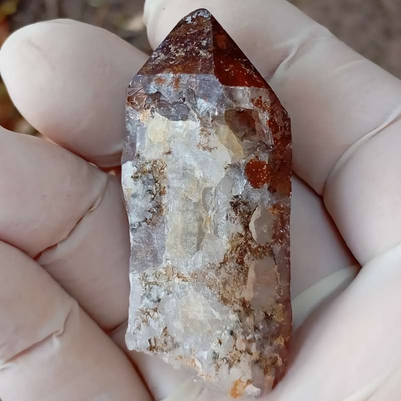 Hematite in quartz - Orange River N Cape South Africa