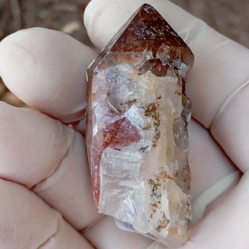 Hematite in quartz - Orange River N Cape South Africa