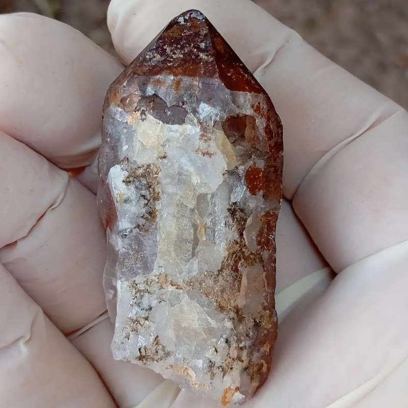 Hematite in quartz - Orange River N Cape South Africa