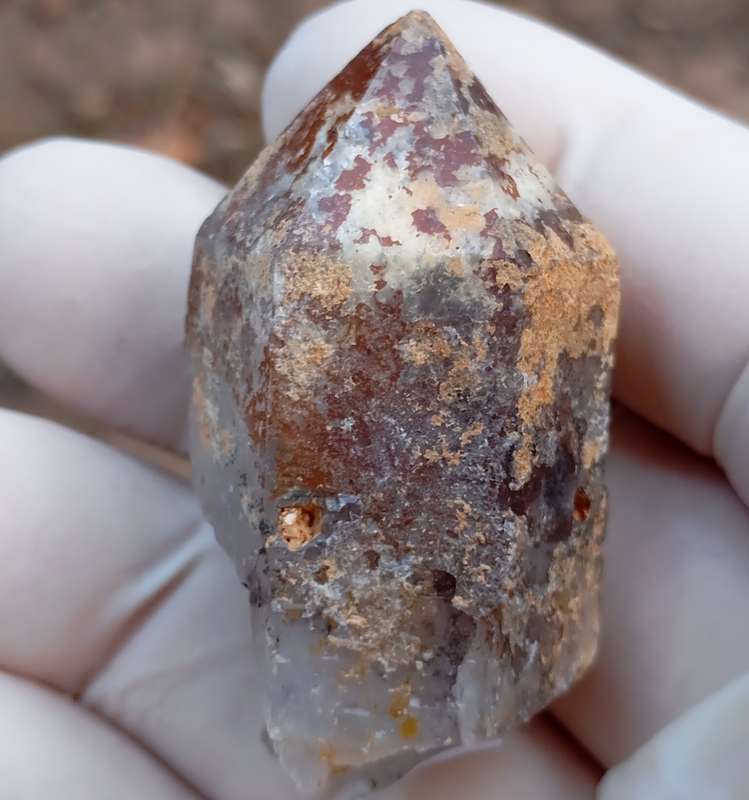 Hematite in quartz - Orange River N Cape South Africa