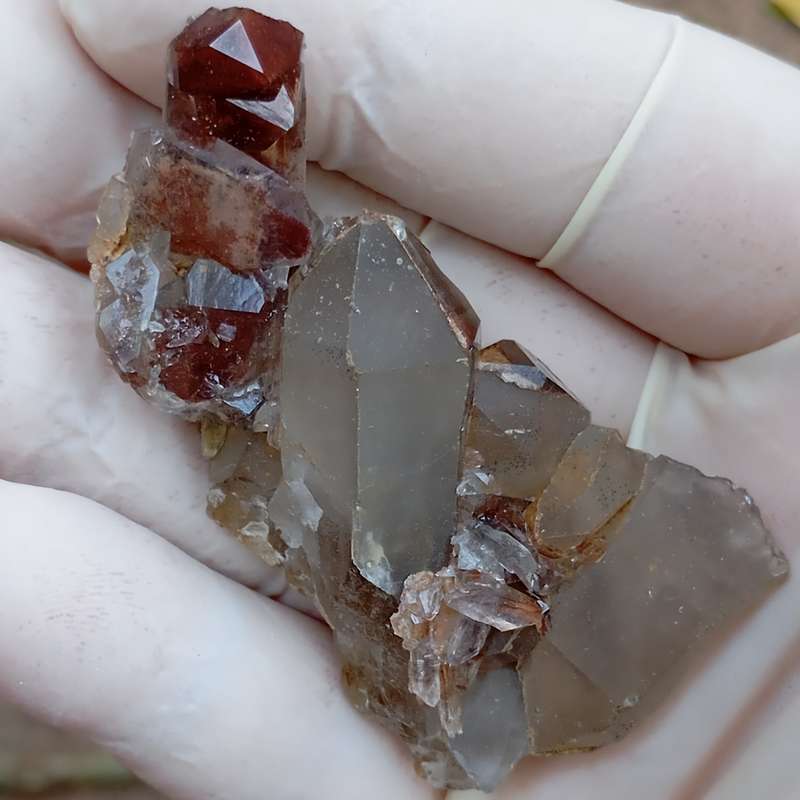 Hematite in quartz - Orange River Steinkopf N Cape South Africa