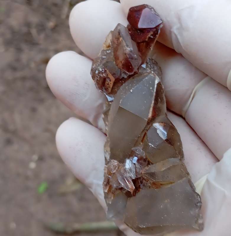 Hematite in quartz - Orange River Steinkopf N Cape South Africa