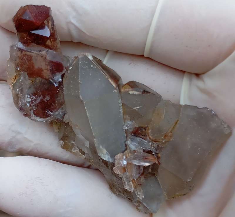 Hematite in quartz - Orange River Steinkopf N Cape South Africa