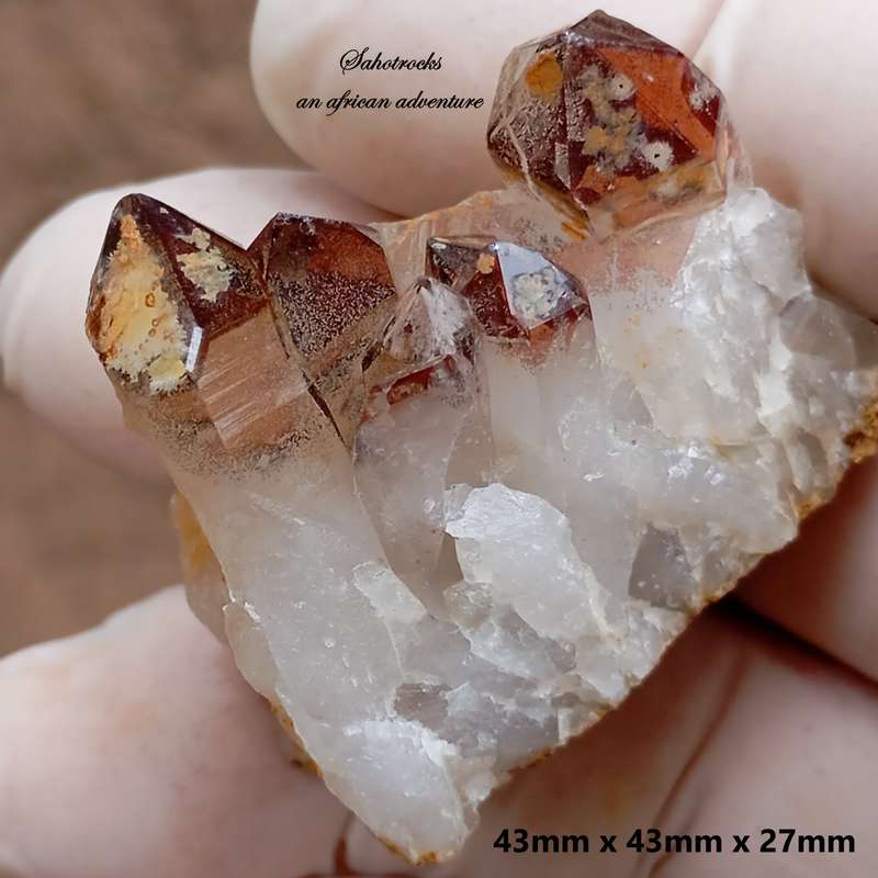 Hematite in quartz - Orange River N Cape South Africa