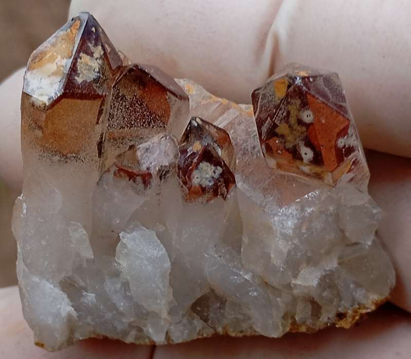 Hematite in quartz - Orange River N Cape South Africa