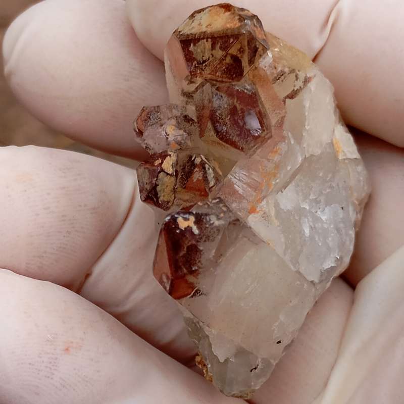 Hematite in quartz - Orange River N Cape South Africa