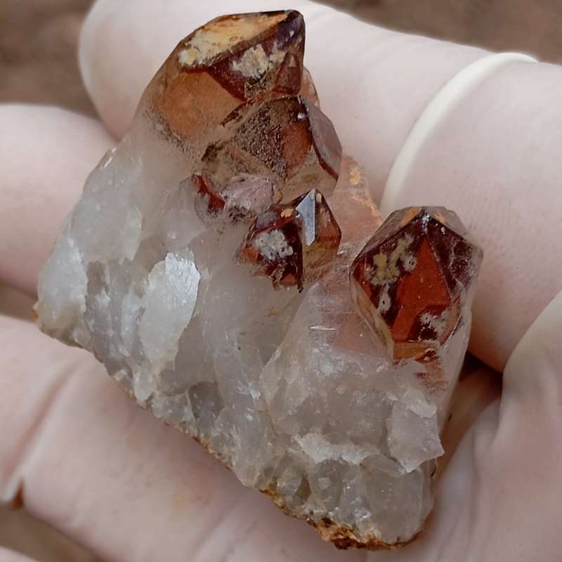 Hematite in quartz - Orange River N Cape South Africa