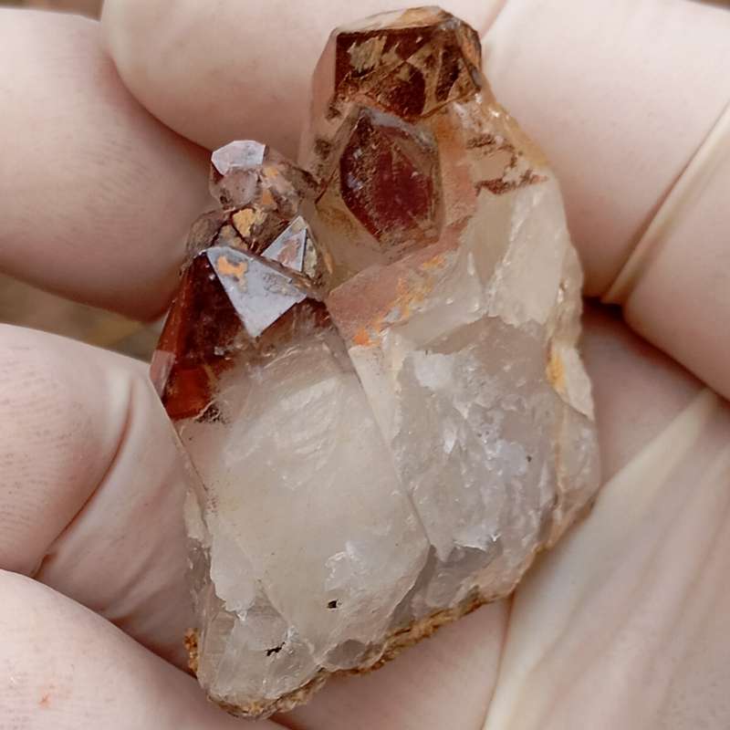 Hematite in quartz - Orange River N Cape South Africa