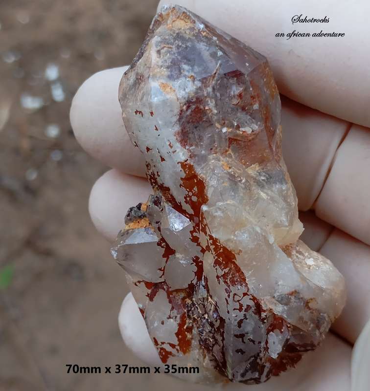 Hematite in quartz - Orange River N Cape South Africa