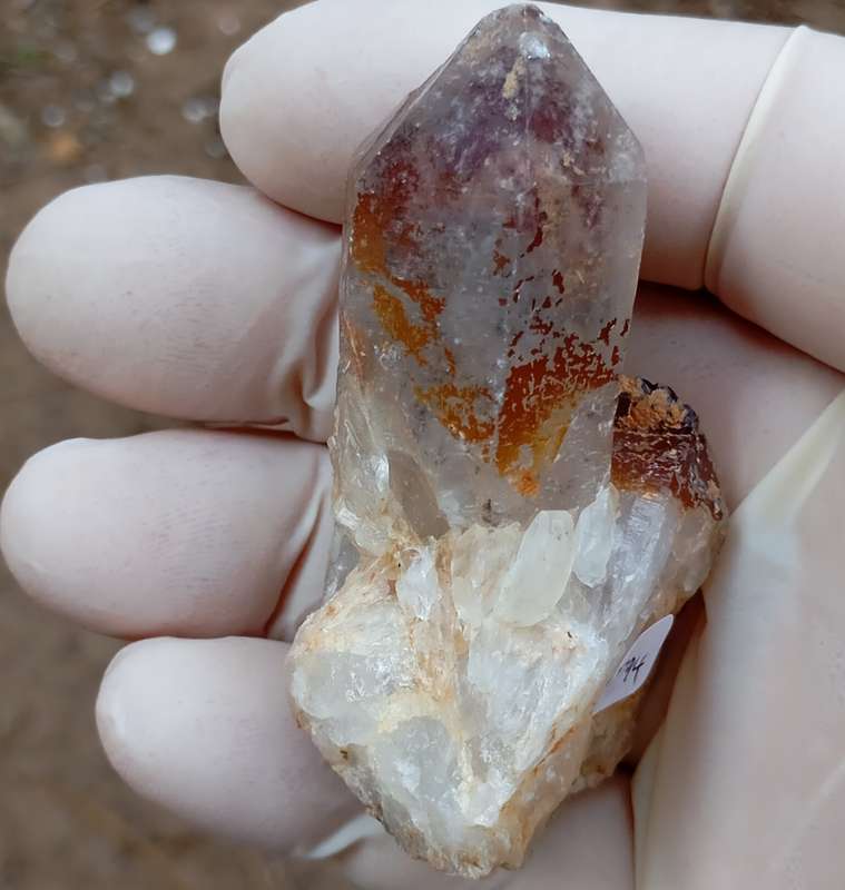 Hematite in quartz - Orange River N Cape South Africa
