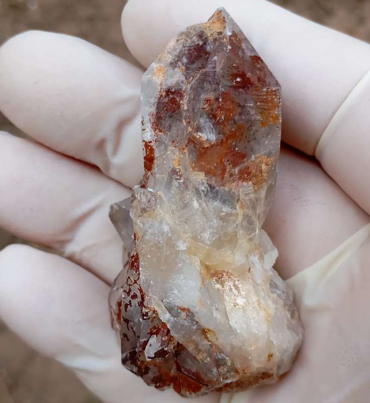 Hematite in quartz - Orange River N Cape South Africa