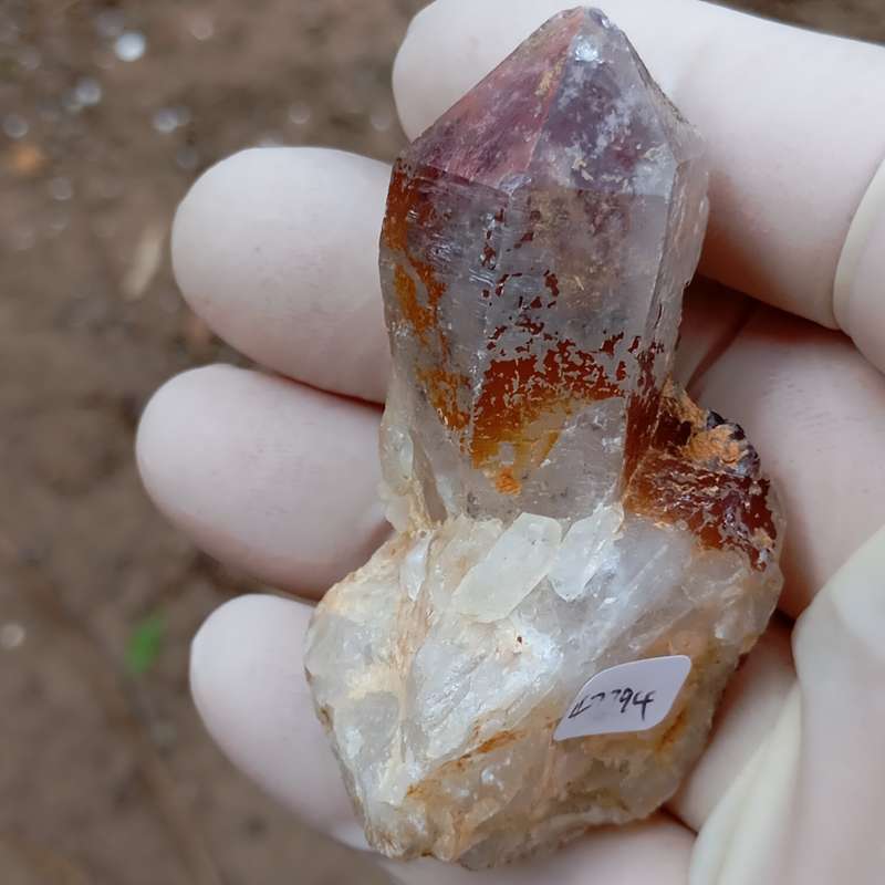 Hematite in quartz - Orange River N Cape South Africa