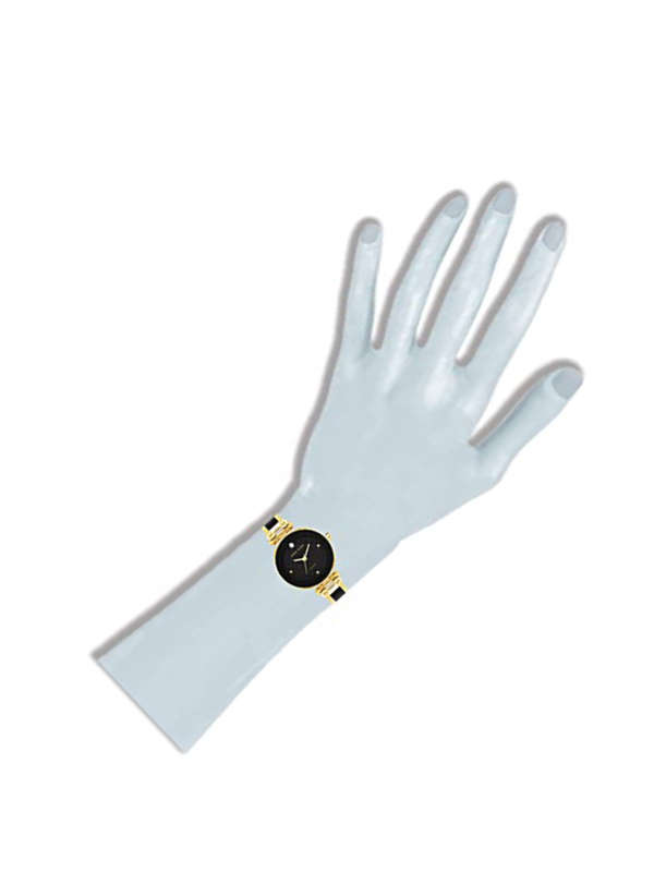 Anne Klein Ladies Genuine Diamond Dial Bracelet Watch Black Gold