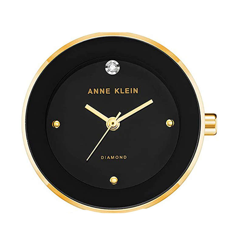 Anne Klein Ladies Genuine Diamond Dial Bracelet Watch Black Gold