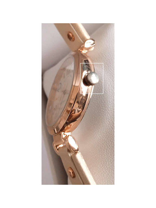 Nine West Womens Rose Gold and Blush Pink Strap Watch