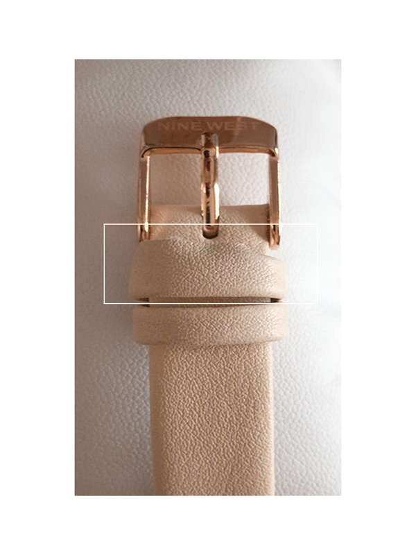Nine West Womens Rose Gold and Blush Pink Strap Watch