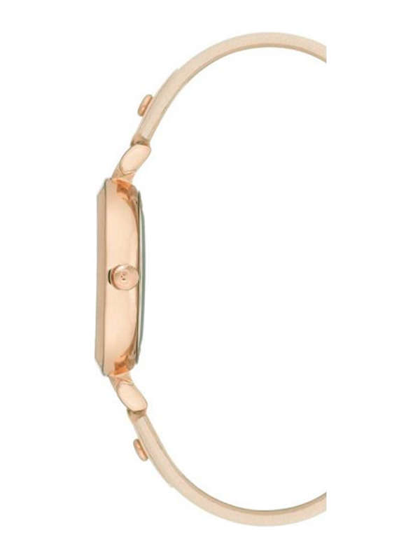 Nine West Womens Rose Gold and Blush Pink Strap Watch
