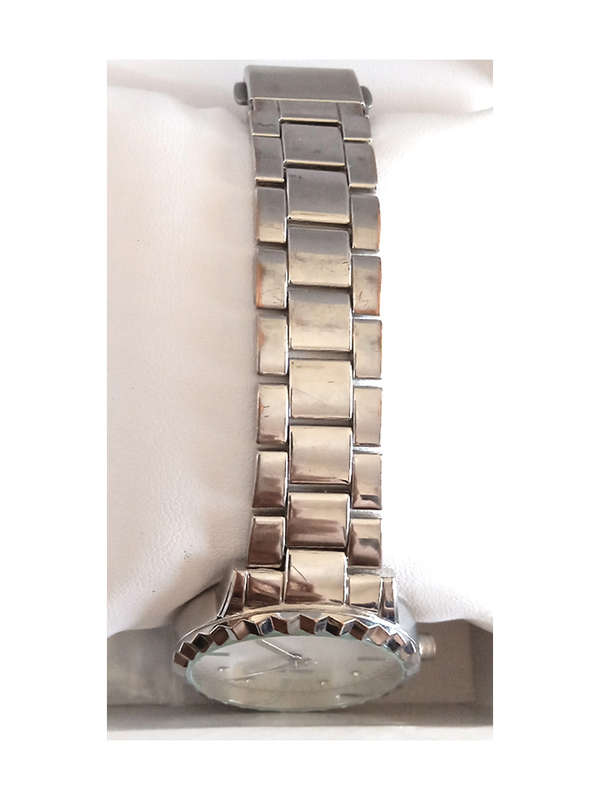 Nine West Womens Bracelet Watch Silver Crystal
