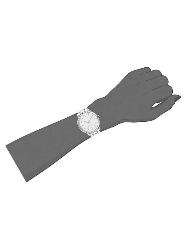 Nine West Womens Bracelet Watch Silver Crystal