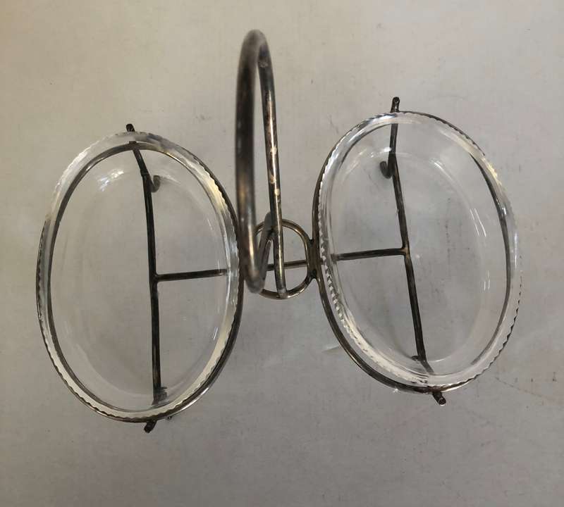 Vintage Glass and Silver Bon Bon Holder