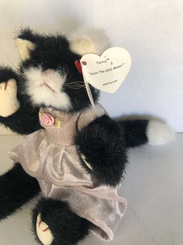 "TY" Collectors Handmade Soft Toy Cat Bear