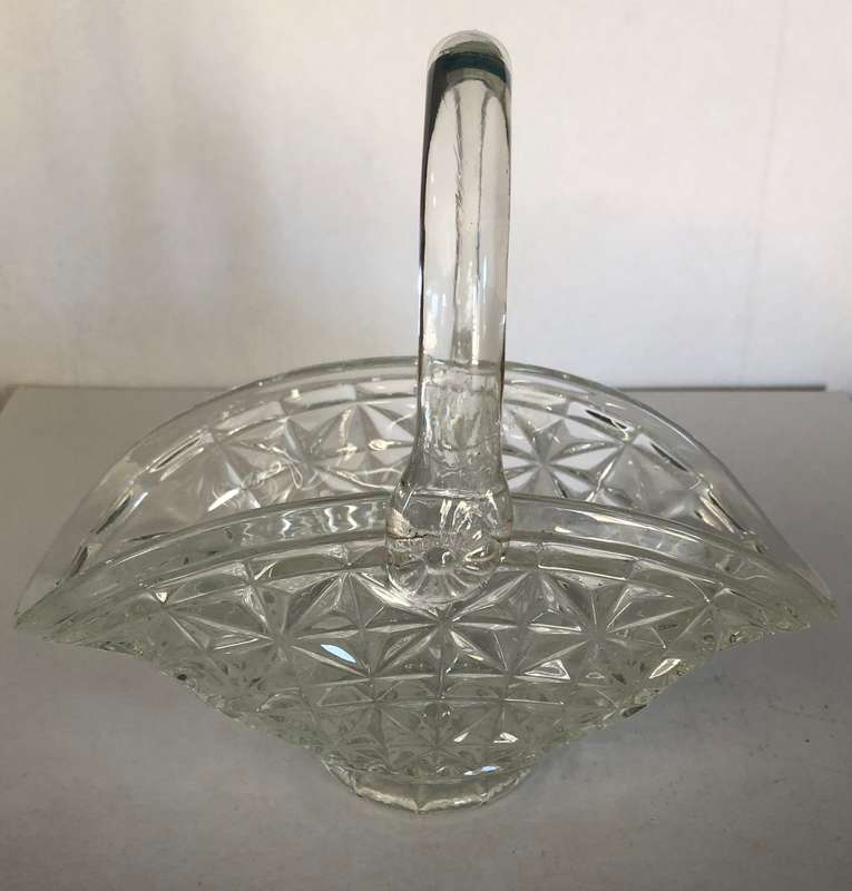 Vintage Pressed Glass Basket