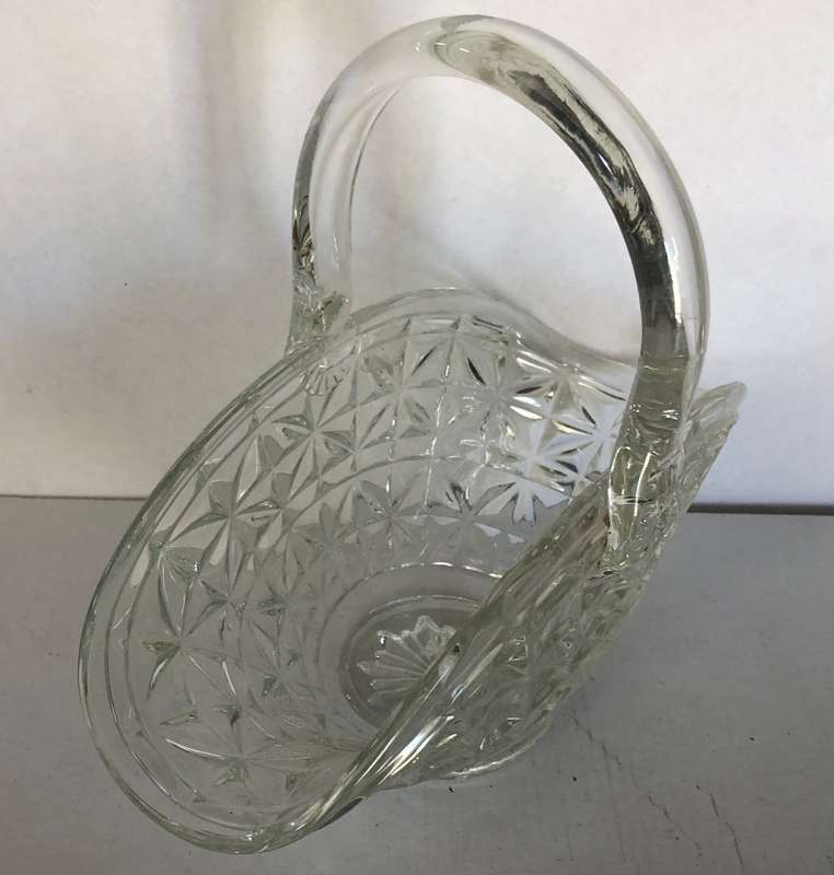Vintage Pressed Glass Basket
