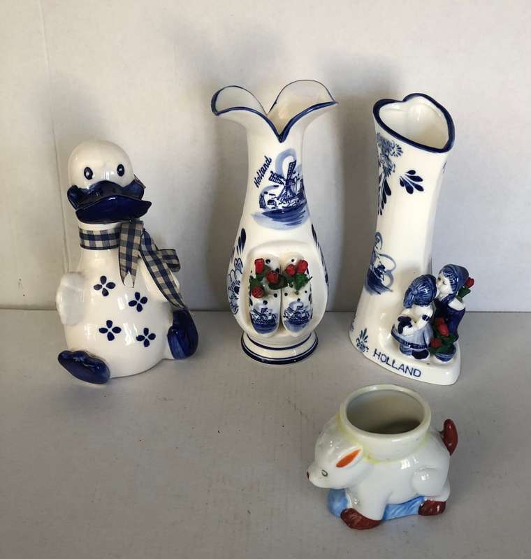 Beautiful Assortment of 4 Blue Ornaments