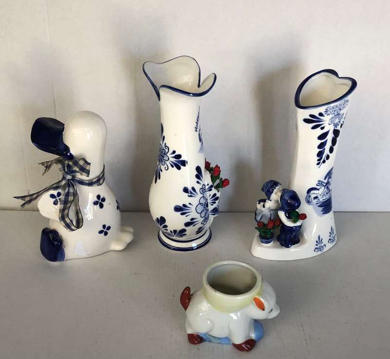 Beautiful Assortment of 4 Blue Ornaments