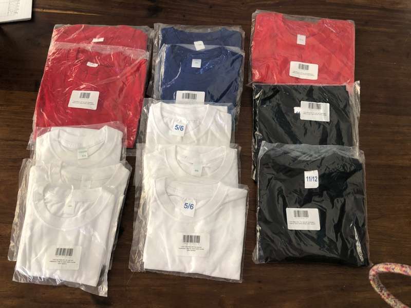 13 x Printable T Shirt Blanks mixed sizes and colours