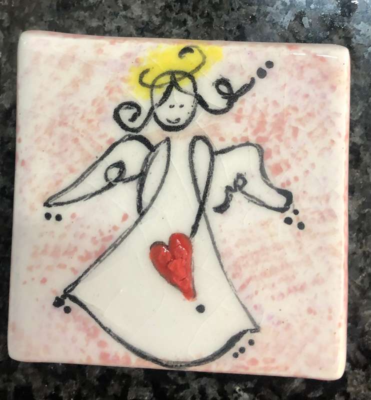 Handmade "Angel" Mosaic  Tile Insert