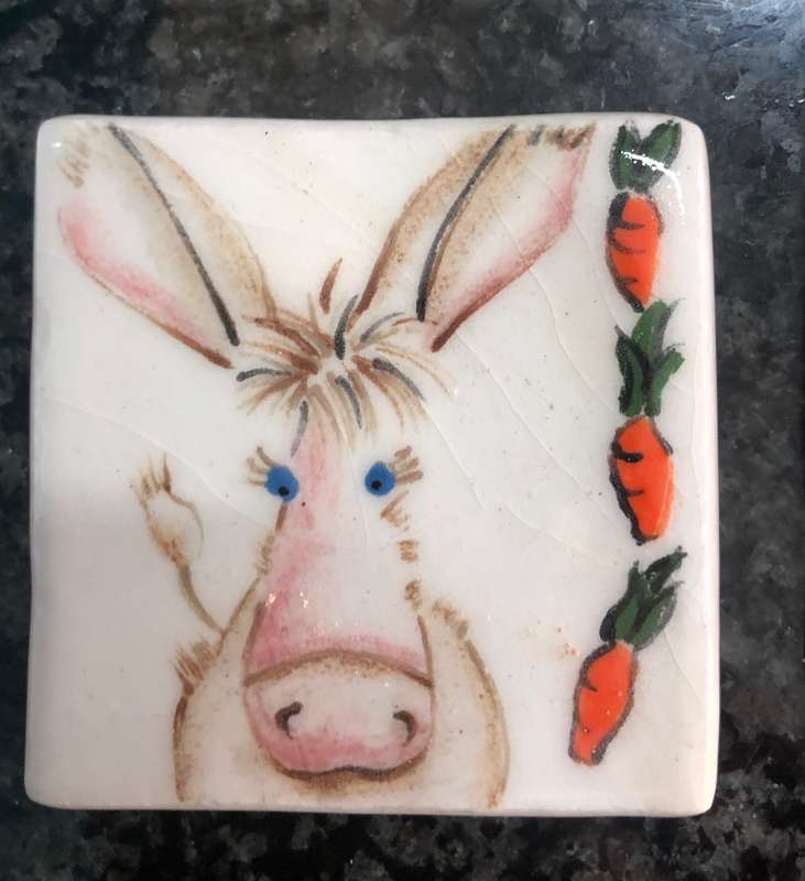 Handmade "Donkey" Mosaic  Tile Insert