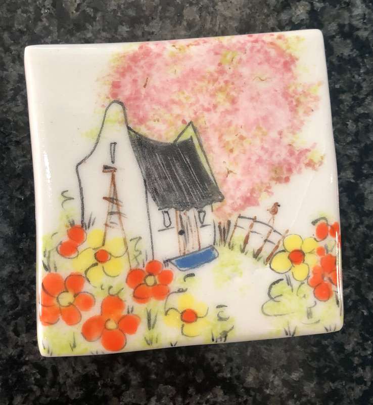 Handmade "Farm House" Mosaic  Tile Insert