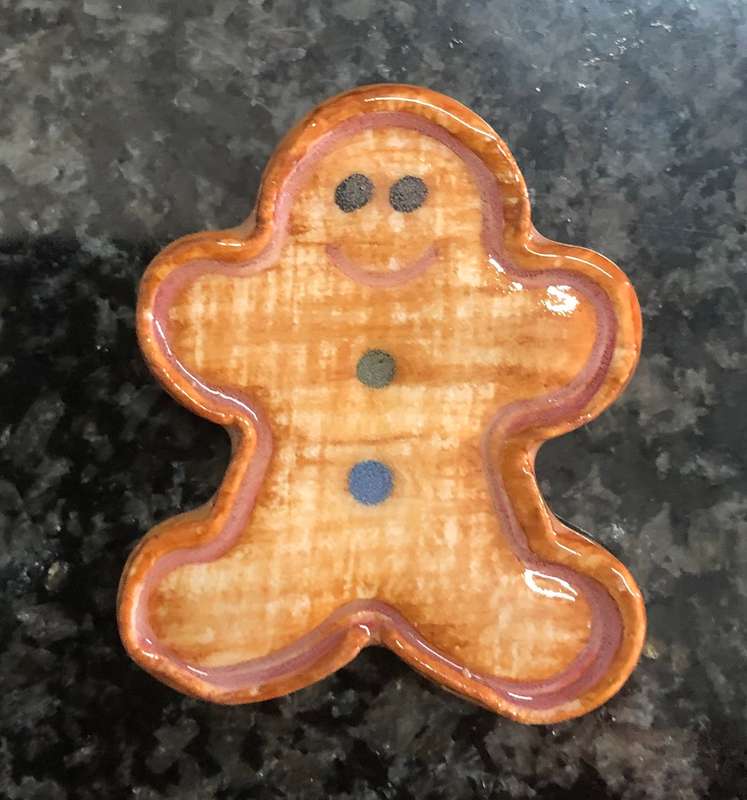 Handmade "Ginger Bread Man " Mosaic Insert