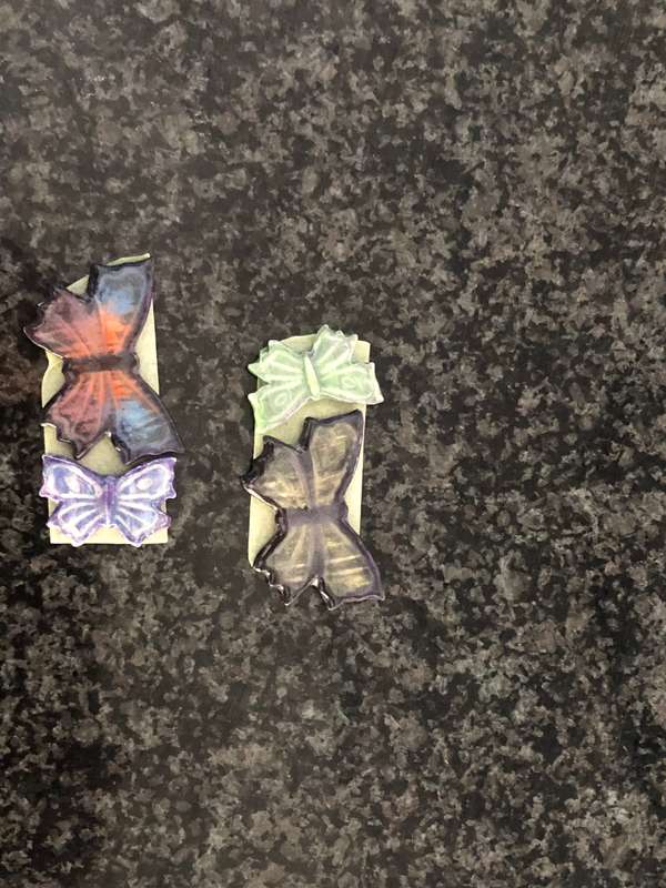 Handmade "Butterflies" Mosaic Inserts - Set of 4 Butterfies