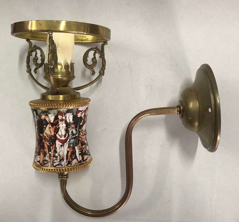 Exquisitely Detailed Brass Wall Light Sconce