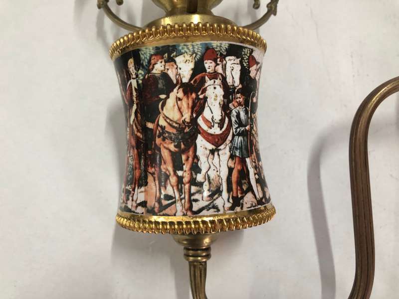 Exquisitely Detailed Brass Wall Light Sconce
