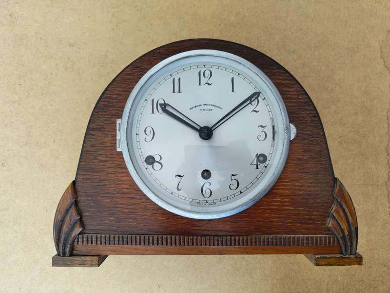 AMERICAN SWISS WATCH COMPANY MANTEL CLOCK